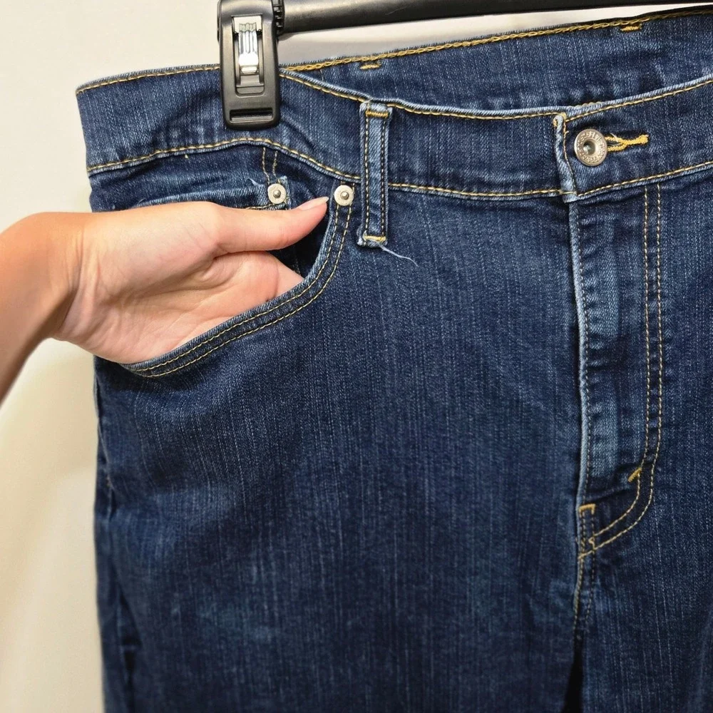 Levi's 514 Jeans Men Size 38x32 Dark Wash‎ Straight Fit Stretch Classic Capsule